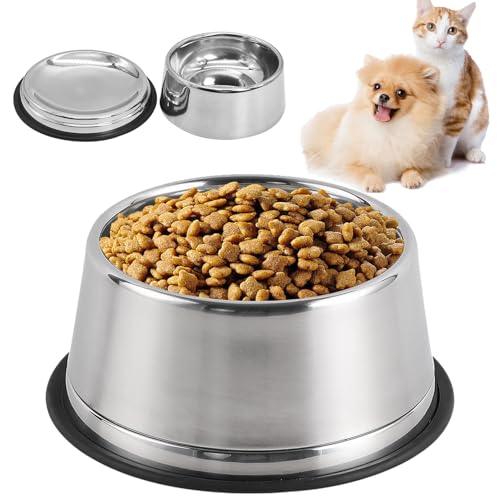 Apatal 2-in-1 Edelstahl-Katzennapf, 2-in-1 Katzennapf, Metall-Hundenäpfe mit Gummiboden, herausnehmbares und stapelbares Welpengeschirr für kleine, mittelgroße Welpen, Kätzchen, Kaninchen Apatal 2-in-1 Edelstahl-Katzennapf, 2-in-1 Katzennapf, Metall-Hundenäpfe mit Gummiboden, herausnehmbares und stapelbares Welpengeschirr für kleine, mittelgroße Welpen, Kätzchen, Kaninchen von Apatal