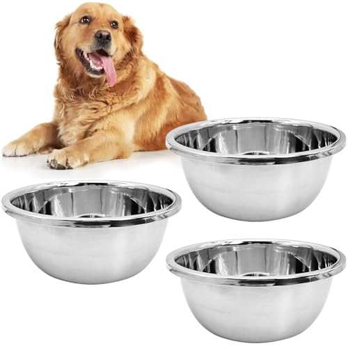 Apatal 3 x große Hundenäpfe, 3 l, tiefer Futternapf für Hunde, große Kapazität, stapelbar, kein Verschütten, für große und mittelgroße Hunde, Katzen, drinnen und draußen Apatal 3 x große Hundenäpfe, 3 l, tiefer Futternapf für Hunde, große Kapazität, stapelbar, kein Verschütten, für große und mittelgroße Hunde, Katzen, drinnen und draußen von Apatal