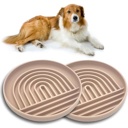 Apatal Apatal Futternapf für langsames Fressen, rutschfest, für Welpen, Puzzle, Futternapf mit Saugnapf, langlebiges Silikon, für mittelgroße bis große Haustiere, Hunde, Katzen, Rosa, 2 Stück Apatal Apatal Futternapf für langsames Fressen, rutschfest, für Welpen, Puzzle, Futternapf mit Saugnapf, langlebiges Silikon, für mittelgroße bis große Haustiere, Hunde, Katzen, Rosa, 2 Stück von Apatal
