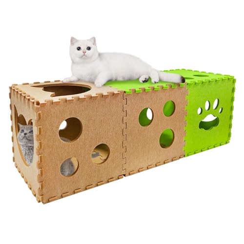 Apatal Cat Tunnel Original Cat Hideaway Cave for Indoor Cats Kitten Play Tubes and Tunnels von Apatal
