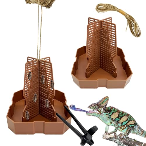 Apatal Chamäleon-Futternapf, Braun, Größe L (2 Stück) von Apatal