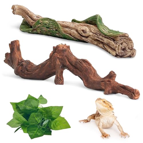 Apatal Reptilien-Kletterzweige Dekor 3 Stück Maisschlange Terrarium Lebensraum Dekoration Harz Baumzweig für Bartagamen, Eidechsen, Geckos, Frosch, Chamäleon und Einsiedlerkrebs Apatal Reptilien-Kletterzweige Dekor 3 Stück Maisschlange Terrarium Lebensraum Dekoration Harz Baumzweig für Bartagamen, Eidechsen, Geckos, Frosch, Chamäleon und Einsiedlerkrebs von Apatal