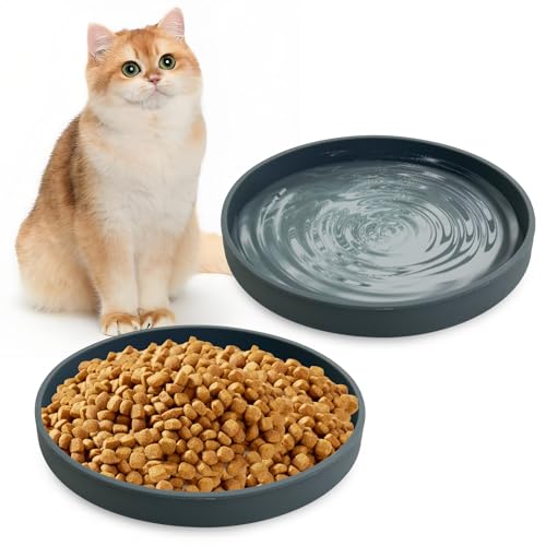 Apatal Silikon-Katzen-Futterschüssel, flach, 15 cm breit, Haustierteller, Set mit 2 kleinen, flachen Hundenapf, niedlicher Schnurrhaar, Müdigkeit, Kätzchen, Futternapf für Trocken- und Nassfutter Apatal Silikon-Katzen-Futterschüssel, flach, 15 cm breit, Haustierteller, Set mit 2 kleinen, flachen Hundenapf, niedlicher Schnurrhaar, Müdigkeit, Kätzchen, Futternapf für Trocken- und Nassfutter von Apatal