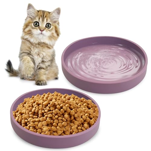 Apatal Silikon-Katzen-Futterschüssel, flach, 15 cm breit, Haustierteller, Set mit 2 kleinen, flachen Hundenapf, niedlicher Schnurrhaar, Müdigkeit, Kätzchen, Futternapf für Trocken- und Nassfutter Apatal Silikon-Katzen-Futterschüssel, flach, 15 cm breit, Haustierteller, Set mit 2 kleinen, flachen Hundenapf, niedlicher Schnurrhaar, Müdigkeit, Kätzchen, Futternapf für Trocken- und Nassfutter von Apatal