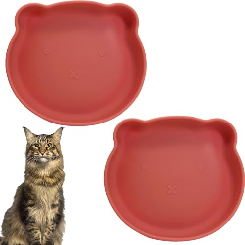 Apatal Silikon Katzenfutter Schüssel Saugnapf Katzennapf 17,8 cm Flach Katzen Futter & Wasser Schalen Set mit 2 rutschfesten Kitty Teller Linderung Schnurrhaare Müdigkeit Welpen Futternapf für Apatal Silikon Katzenfutter Schüssel Saugnapf Katzennapf 17,8 cm Flach Katzen Futter & Wasser Schalen Set mit 2 rutschfesten Kitty Teller Linderung Schnurrhaare Müdigkeit Welpen Futternapf für von Apatal