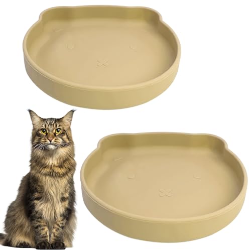Apatal Silikon Katzenfutter Schüssel Saugnapf Katzennapf 17,8 cm Flach Katzen Futter & Wasser Schalen Set mit 2 rutschfesten Kitty Teller Relief Whisker Müdigkeit Welpen Futternapf für Trockenfutter & Apatal Silikon Katzenfutter Schüssel Saugnapf Katzennapf 17,8 cm Flach Katzen Futter & Wasser Schalen Set mit 2 rutschfesten Kitty Teller Relief Whisker Müdigkeit Welpen Futternapf für Trockenfutter & von Apatal