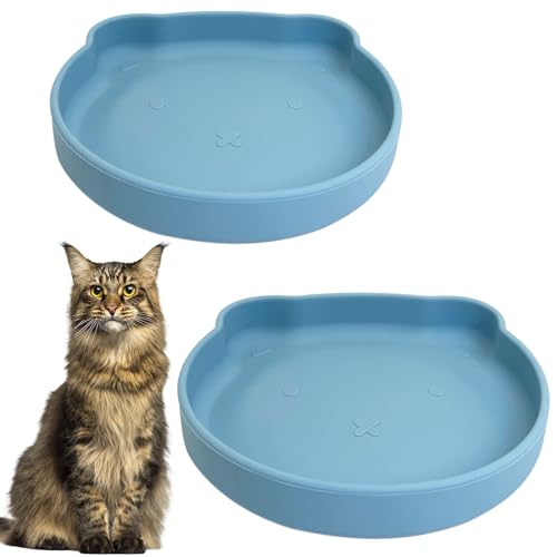 Apatal Silikon Katzenfutter Schüssel Saugnapf Katzennapf 17,8 cm Flach Katzen Futter & Wasser Schalen Set mit 2 rutschfesten Kitty Teller Relief Whisker Müdigkeit Welpen Futternapf für Trockenfutter & Apatal Silikon Katzenfutter Schüssel Saugnapf Katzennapf 17,8 cm Flach Katzen Futter & Wasser Schalen Set mit 2 rutschfesten Kitty Teller Relief Whisker Müdigkeit Welpen Futternapf für Trockenfutter & von Apatal