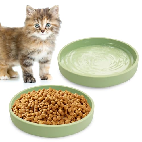 Apatal Silikon-Katzenfutternapf, flach, 15 cm breit, Haustierteller, Set mit 2 kleinen, flachen Hundenapf, niedlicher Schnurrhaar, Müdigkeit, Kätzchen, Futternapf für Trockenfutter und Nassfutter Apatal Silikon-Katzenfutternapf, flach, 15 cm breit, Haustierteller, Set mit 2 kleinen, flachen Hundenapf, niedlicher Schnurrhaar, Müdigkeit, Kätzchen, Futternapf für Trockenfutter und Nassfutter von Apatal