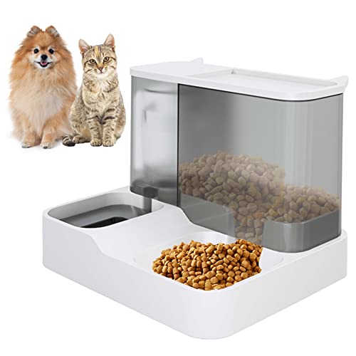 Apatal Gravity Automatisches Katzenfutter-Set, 2-in-1, Schwerkraft-Haustierfutter- und Wassernapf, All-in-One, Auto-Welpenbedarf, Fütterung, Bewässerungszubehör für kleine, mittelgroße Hunde, Katzen, von Apatal