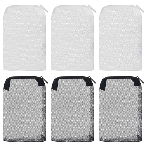 6 Stück Filterbeutel Aquarium Wiederverwendbare Filtersack Aquarium Filterbeutel Filter Taschen Media Bag Mit Reißverschluss Mini Filtermedienbeutel aus Netzgewebe für Aktivkohle Filtermedium von Aphumedc