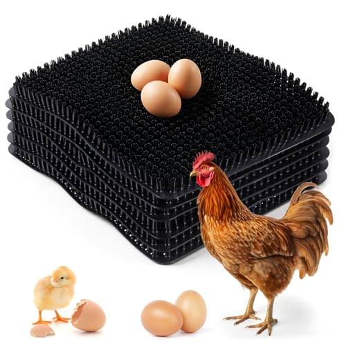 Nistunterlagen für Hühnerstall, 30,5 x 33 cm, waschbare Nistbox-Matten, wiederverwendbare Kunststoff-Hühner-Nistpads zum Eierlegen, langlebige Geflügel-Nistkasten-Pads für Hühner, Hühnerstall-Zubehör von Aphumedc