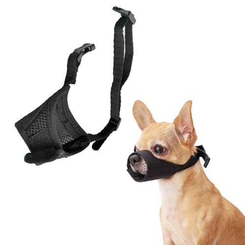 Hund Maulkorb, Hundemaulkorb Verstellbar Maulkorb aus Stoff Kleine Hunde Nylon-Maulkorb Mesh Atmungsaktiv Maulkörbe Hunde-Mundschutz Maske Anti-Kauen Bellen für Chihuahua Shih Tzu (Schwarz01, XS) Hund Maulkorb, Hundemaulkorb Verstellbar Maulkorb aus Stoff Kleine Hunde Nylon-Maulkorb Mesh Atmungsaktiv Maulkörbe Hunde-Mundschutz Maske Anti-Kauen Bellen für Chihuahua Shih Tzu (Schwarz01, XS) von Apkpesterml