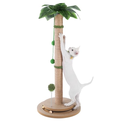 Aplatho Kratzbaum für Katzen, mit Kugelbahn, 84,3 cm hoch von Aplatho