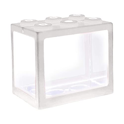 Fisch Schüssel Mini Aquaponic Fish Tank Dekorative stapelbare Acryl Kleine Beta Fisch Behälter für Office Teetisch Dekor Fisch Bowls Weiß von Apofly