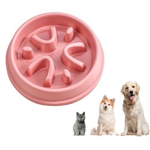 Futternapf für Katzen und Hunde, Anti-Würgen, Anti-Blähungen, rutschfeste Futternäpfe (Rosa), langsamer Futternapf für Katze und Hund, Anti-Würgen, Anti-Blähungen, rutschfeste Futternäpfe (Rosa) von ApollOptimum