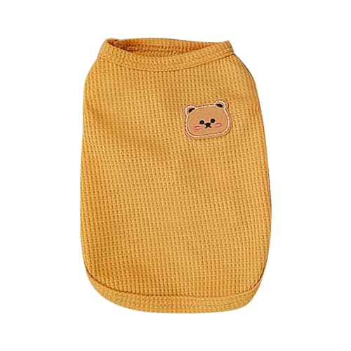 Apooke Lovely Dog Vest T-Shirt, Hund Sweatshirt, Haustier Hund Frühlingsmantel, Bär Klassischer Pullover Hund Frühling Kleidung für mittelgroße Hunde (XL, Gelb) von Apooke