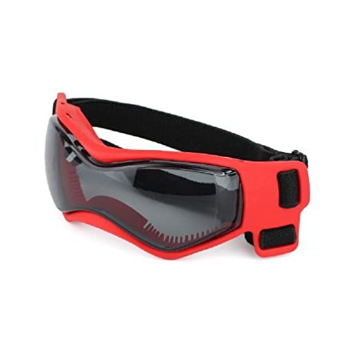 Hunde-Sonnenbrille, Hundebrille für schwere Schneeregion mit verstellbarem Riemen, Anti-UV, einfach zu tragen, für Skifahren, Reisen, Hunde-Sonnenbrille, klein von Apooke