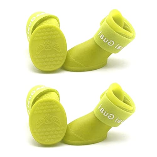 Outdoor Dog Waterproof Adjustable Silicone Shoes Adjutable Strap Non-Slip for Rain Paw Protector for Hiking Pet Rain Waterproof Dog Shoes for Rain Small Medium Size Dogs Outdoor Paw von Apooke