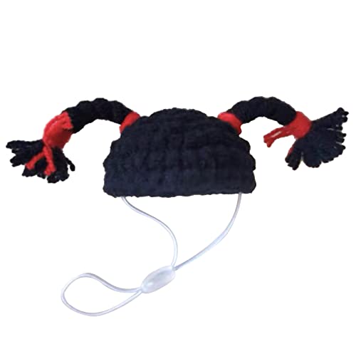 Vogel Hüte Für Papageien Spaß Aufrechte Zöpfe Kostüm Zubehör Strickmütze Mit Dehnbaren Riemen Für Hamster Sittiche von Apooke
