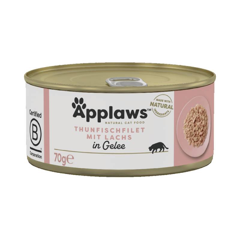 18 x 70 g Applaws zum Sonderpreis! - in Jelly: Thunfisch & Lachs von Applaws