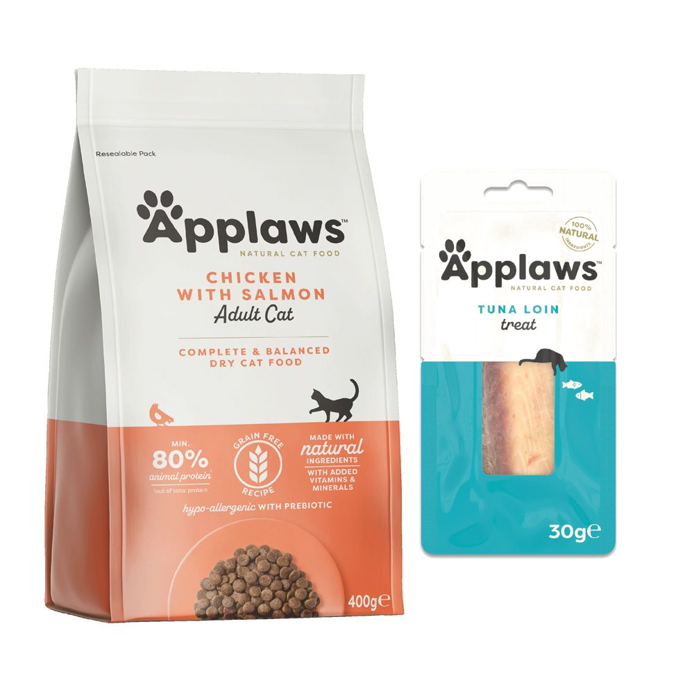 350 g / 400 g Applaws Trockenfutter + 30 g Loin Thunfisch Snack gratis! - Adult Huhn mit Lachs 400 g 350 g / 400 g Applaws Trockenfutter + 30 g Loin Thunfisch Snack gratis! - Adult Huhn mit Lachs 400 g von Applaws