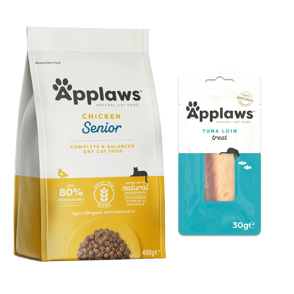 350 g / 400 g Applaws Trockenfutter + 30 g Loin Thunfisch Snack gratis! - Senior Huhn 400 g 350 g / 400 g Applaws Trockenfutter + 30 g Loin Thunfisch Snack gratis! - Senior Huhn 400 g von Applaws