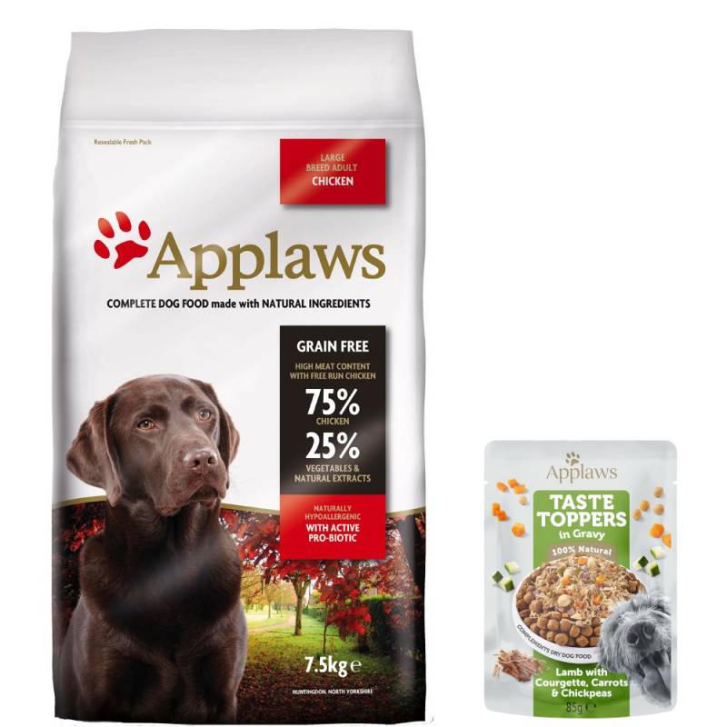 7,5 kg / 15 kg Applaws + 85 g Taste Topper in Soße mit Lamm gratis! - 7,5 kg Adult Huhn Große Rassen 7,5 kg / 15 kg Applaws + 85 g Taste Topper in Soße mit Lamm gratis! - 7,5 kg Adult Huhn Große Rassen von Applaws