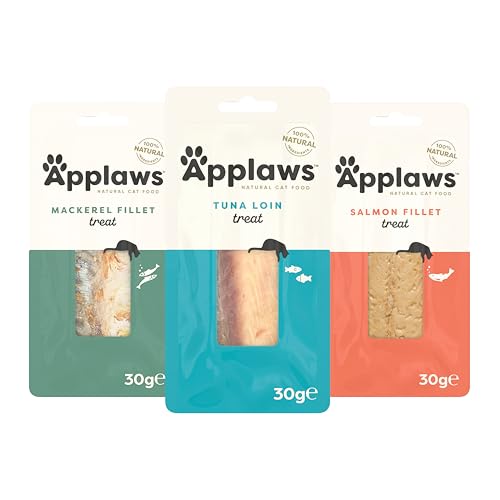 Applaws 100 % natürliche Nass- & Kitten-Snack-Behandlung, Schlachtenthun-Snack-Auswahlmultipack für ausgewachsene Katzen, 12 × 30 g Beutel Applaws 100 % natürliche Nass- & Kitten-Snack-Behandlung, Schlachtenthun-Snack-Auswahlmultipack für ausgewachsene Katzen, 12 × 30 g Beutel von Applaws