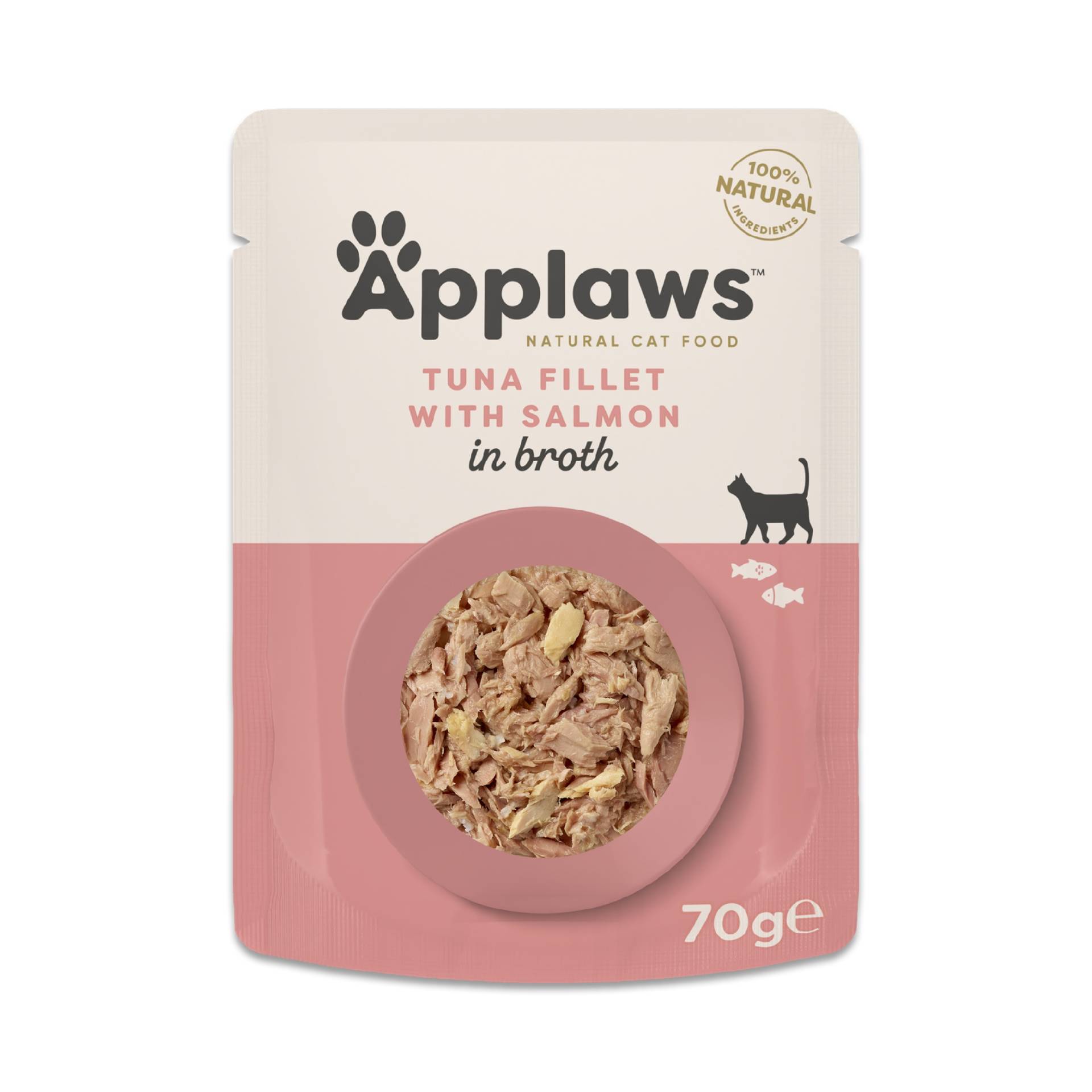 Applaws Cat Natural in Brühe 12 x 70 g - Thunfischfilet mit Lachs von Applaws