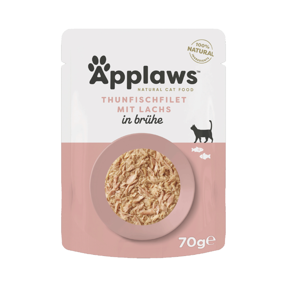 Applaws Cat Natural in Brühe 12 x 70 g - Thunfischfilet mit Lachs Applaws Cat Natural in Brühe 12 x 70 g - Thunfischfilet mit Lachs von Applaws