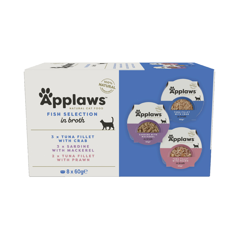 Applaws Cat Pot Probierpack  8 x 60 g - Fischauswahl von Applaws