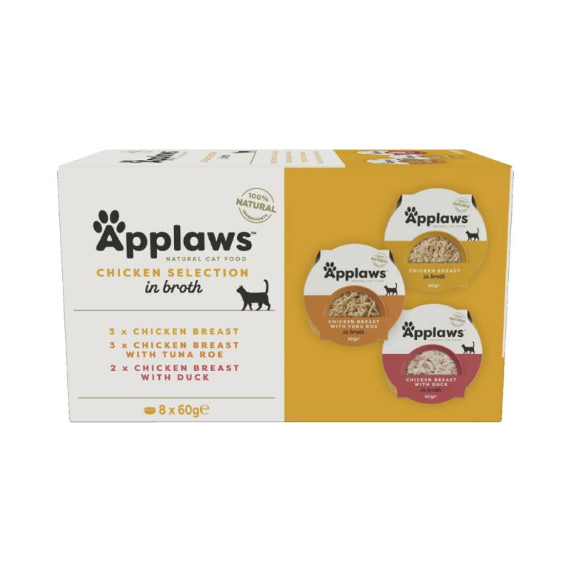 Applaws Cat Pot Probierpack  8 x 60 g - Hühnchenauswahl von Applaws
