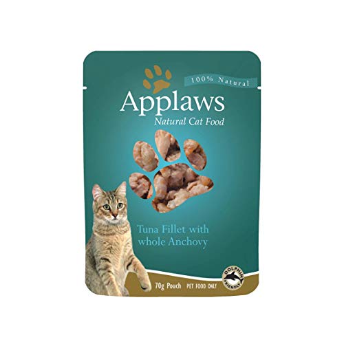 Applaws Katze Thunfischfilets und ganze Sardelle , 12er Pack (12 x 70 g) von Applaws