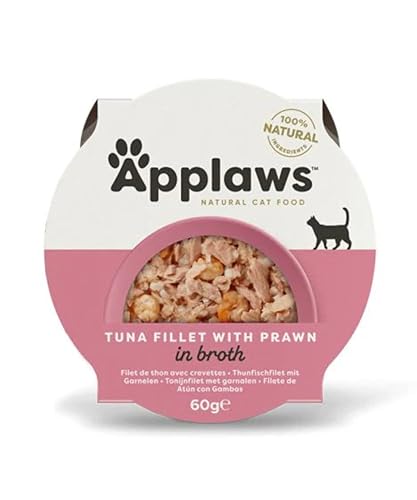 Applaws Cat Tender Tuna Fillet with Prawn, Schälchen, 10 x 60 g von Applaws