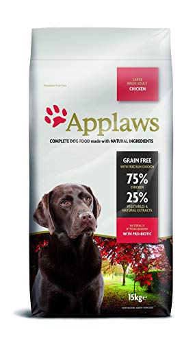 Applaws Complete Dry Dog Food Adult Getreidefreies Hühnerfutter für große Rassen (1 x 15kg Beutel) von Applaws