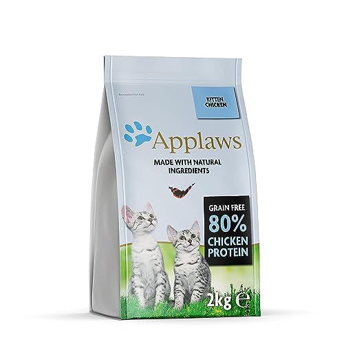 Applaws Kitten Trockenfutter mit Huhn, komplett und getreidefrei für junge Katzen im Alter von 1-14 Monaten (1 x 2 kg Packung) von Applaws