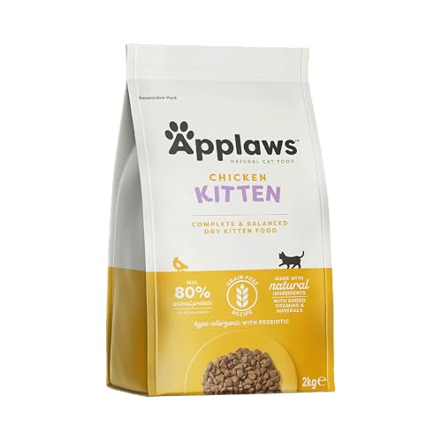 Applaws Kitten Trockenfutter mit Huhn, komplett und getreidefrei für junge Katzen im Alter von 1-14 Monaten (1 x 2 kg Packung) von Applaws