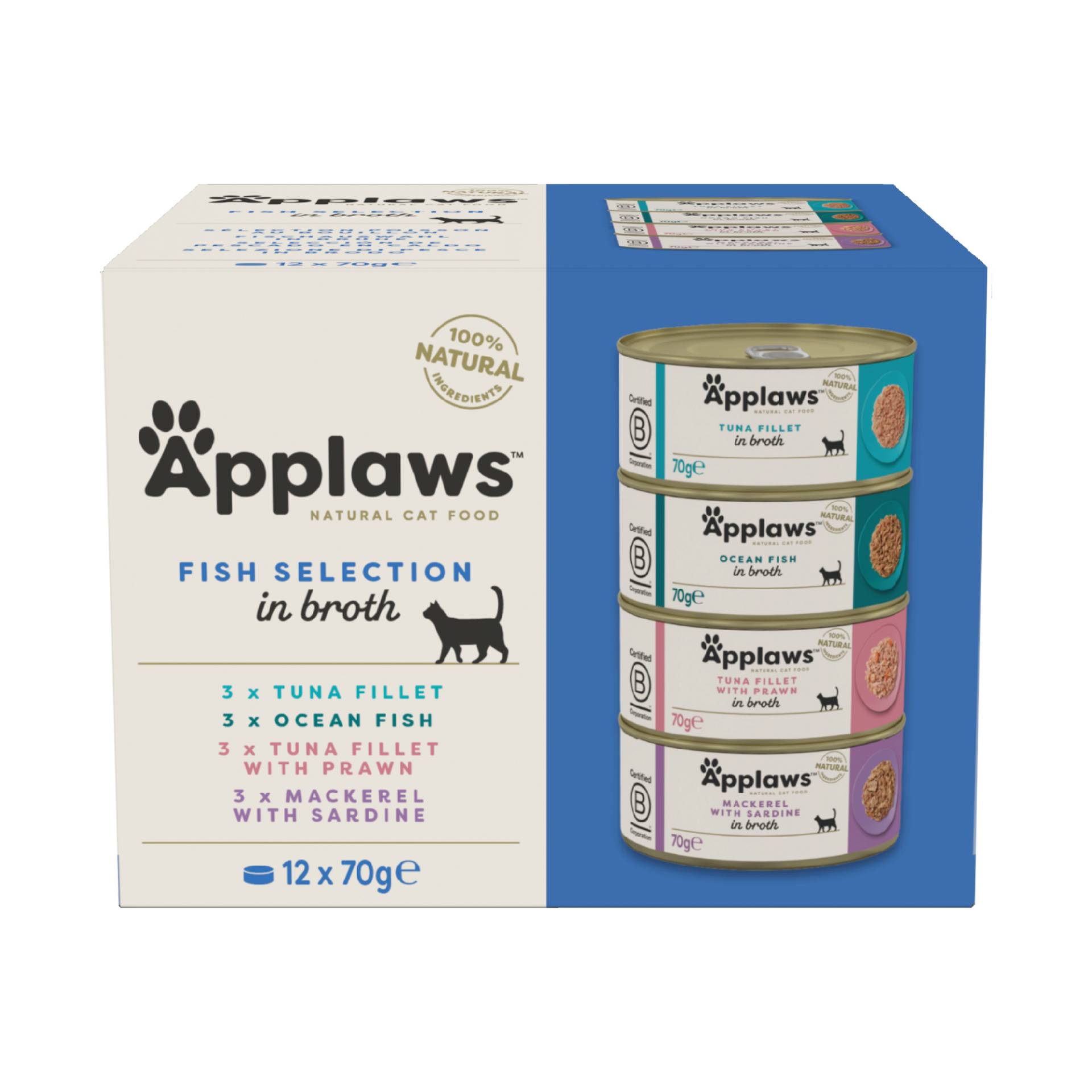 Applaws Fish Collection Katzenfutter - Dosen - 12 x 70 g von Applaws