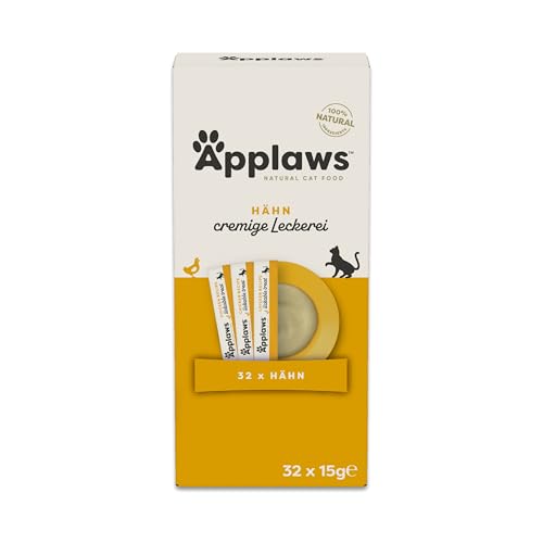 Applaws Grain-Free Creamy Lickable Chicken Snack Treat für Katzen & Kätzchen, 32 x 15g Sachets Applaws Grain-Free Creamy Lickable Chicken Snack Treat für Katzen & Kätzchen, 32 x 15g Sachets von Applaws