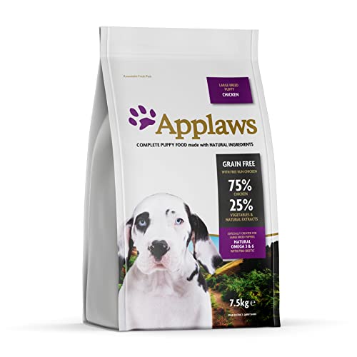 Applaws Natural, Complete Dry Dog Food 7.5kg Large Breed Puppy Chicken von Applaws