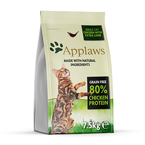 Applaws Katzentrockenfutter Adult, Huhn mit Lamm, getreidefrei und komplett 7,5 kg (1 Packung) von Applaws