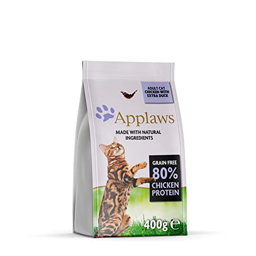 Applaws Katzentrockenfutter Adult, Huhn mit Ente, getreidefrei und komplett 400g (1 Packung) von Applaws