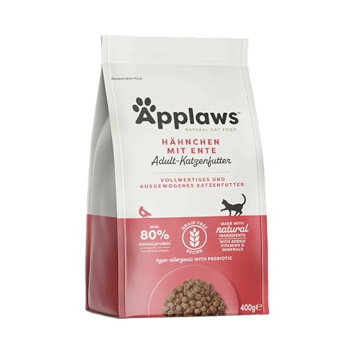 Applaws Katzentrockenfutter Adult, Huhn mit Ente, getreidefrei und komplett 400g (1 Packung) von Applaws