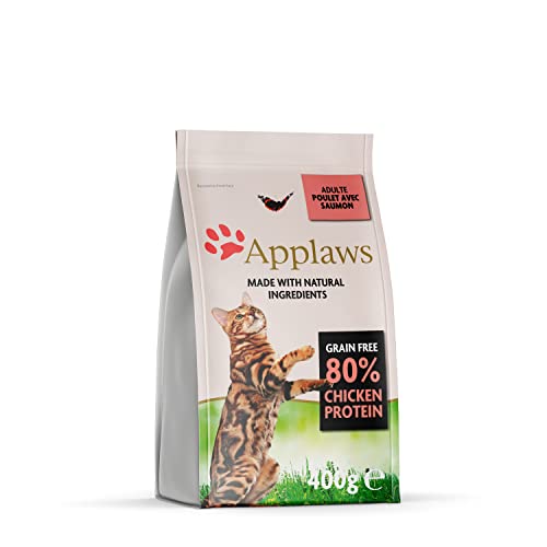 Applaws Katzentrockenfutter Adult, Huhn mit extra Lachs, getreidefrei und komplett 400g (1 Packung) von Applaws