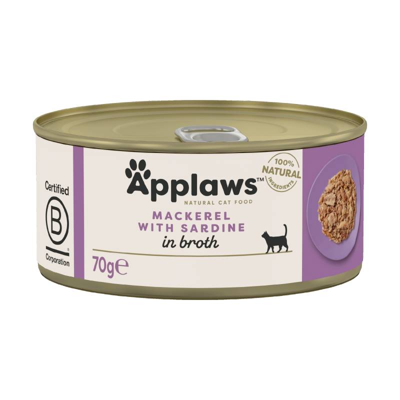 Applaws Katzenfutter - Dosen - Mackerel & Sardine - 24 x 70 g von Applaws