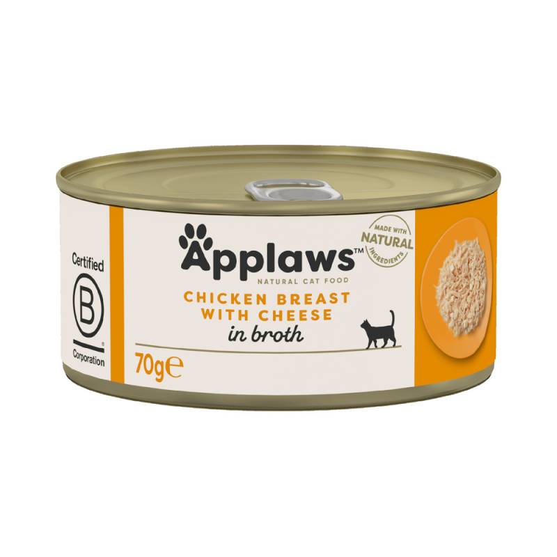 Applaws in Brühe 6 x 70 g - Hühnchenbrust & Käse von Applaws