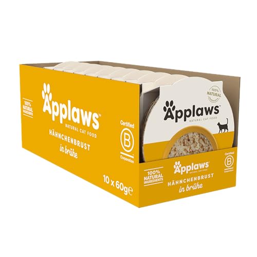 Applaws Katzennassfutter Dome Pot Hühnerbrust mit Reis - Packung mit 10 x 60g Töpfen von Applaws