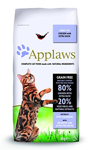 Applaws Katzentrockenfutter Adult, Huhn mit Ente, getreidefrei und komplett 2kg (1 Packung) von Applaws