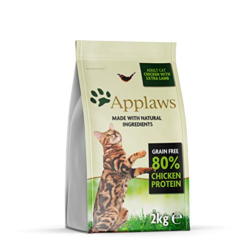 Applaws Katzentrockenfutter Adult, Huhn mit Lamm, getreidefrei und komplett 2 kg (1 Packung) von Applaws