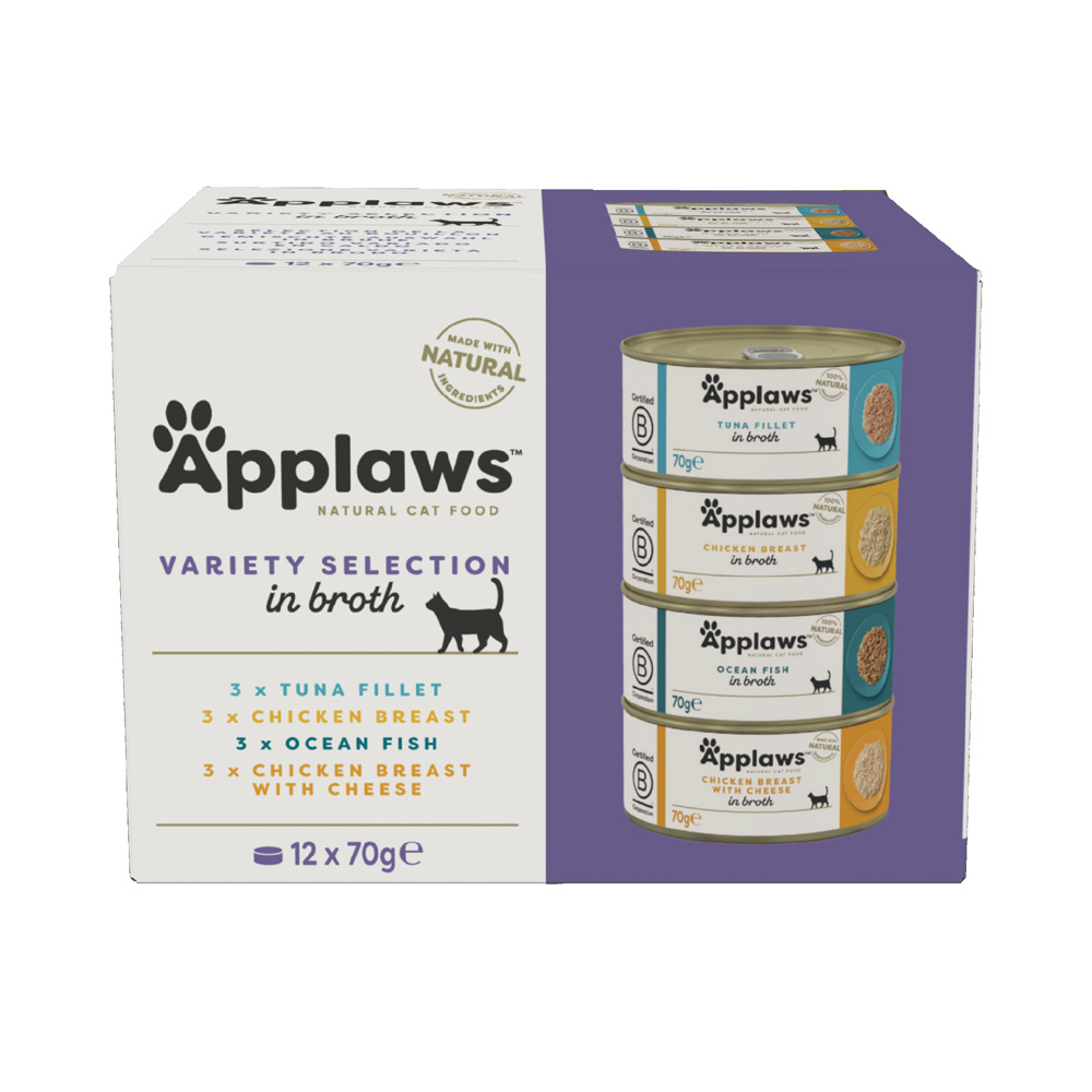 Applaws Adult Dose Mix 12 x 70 g - Mixpaket Brühe (4 Sorten) von Applaws